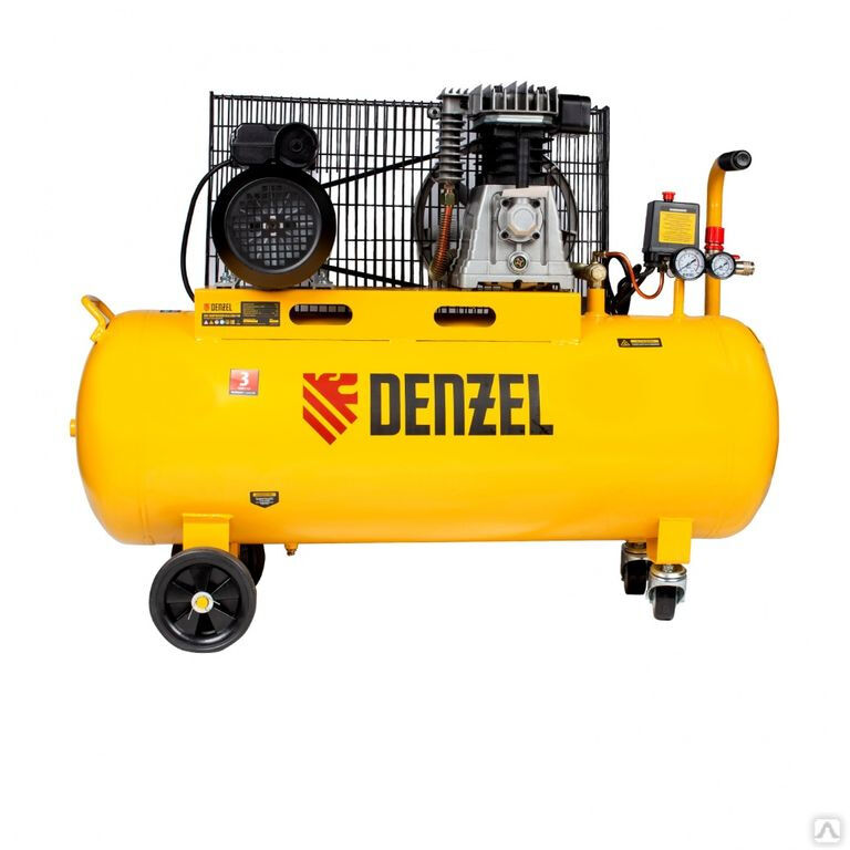 Компрессор воздушный BCI2300/100 ременный привод 2.3 кВт 400 л/мин Denzel 4