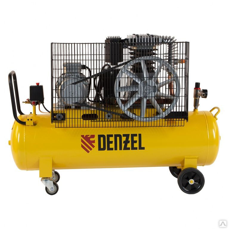 Компрессор воздушный ременный привод BCI4000-T/100 4.0 кВт 690 л/мин Denzel 5