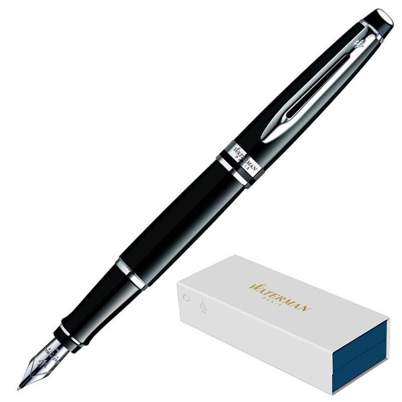 Ручка перьевая Waterman Expert Black CT цвет чернил синий цвет корпуса черный (артикул производителя S0951760)
