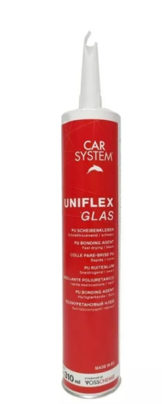 Клей для вклейки автомобильных стекол Carsystem uniflex glas GLUE000 в тубе + насадка-дозатор, 310 мл