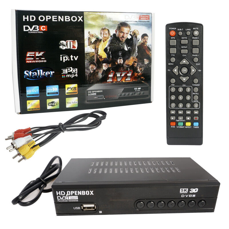 IP TV приставка DVB-T2/C Openbox Good DVB-T8000 Wi-Fi, дисплей, кнопки, металлический корпус