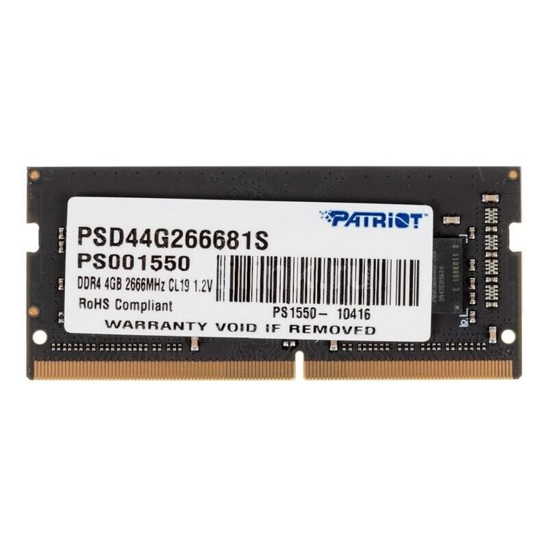 Оперативная память Patriot 4 ГБ PSD44G266681S (SO-DIMM DDR4) Patriot Memory