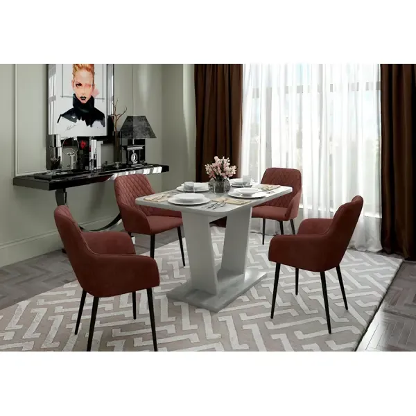 Кухонный стол прямоугольный Ваш день Verona 120x80 см ЛДСП цвет бетон