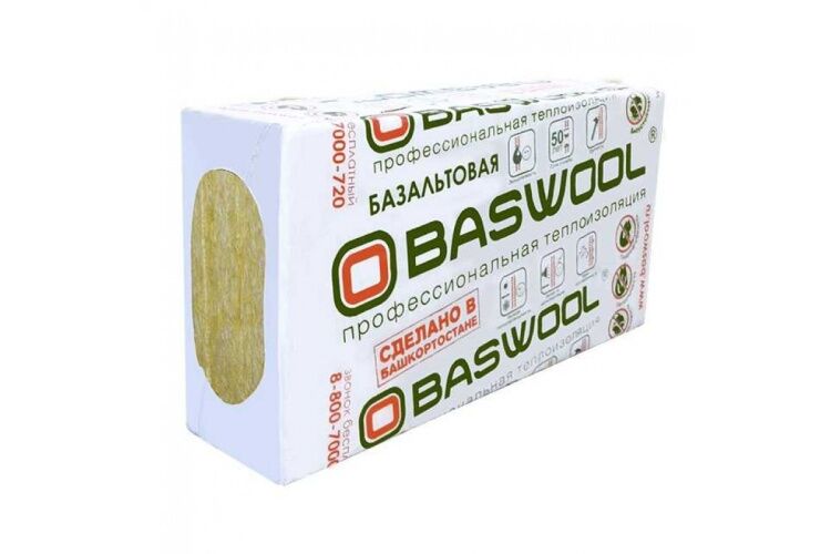 Утеплитель BASWOOL 70 - Вент (1200х600х150) 2п/0,216м3/1,44м2/6,912м3 под