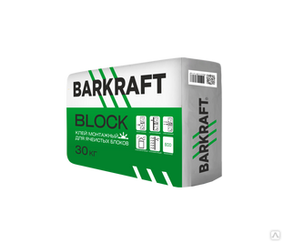 Клей BLOCK для ячеистов блоков, 30кг/48шт BARKRAFT 