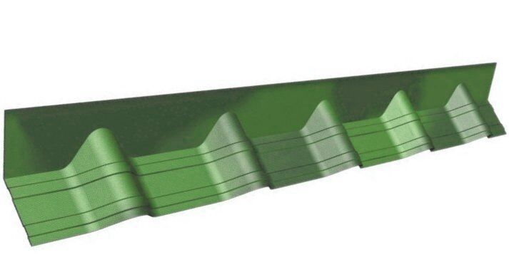 Конек (основание) 102х14 см (упак.20 шт), зеленый 3D