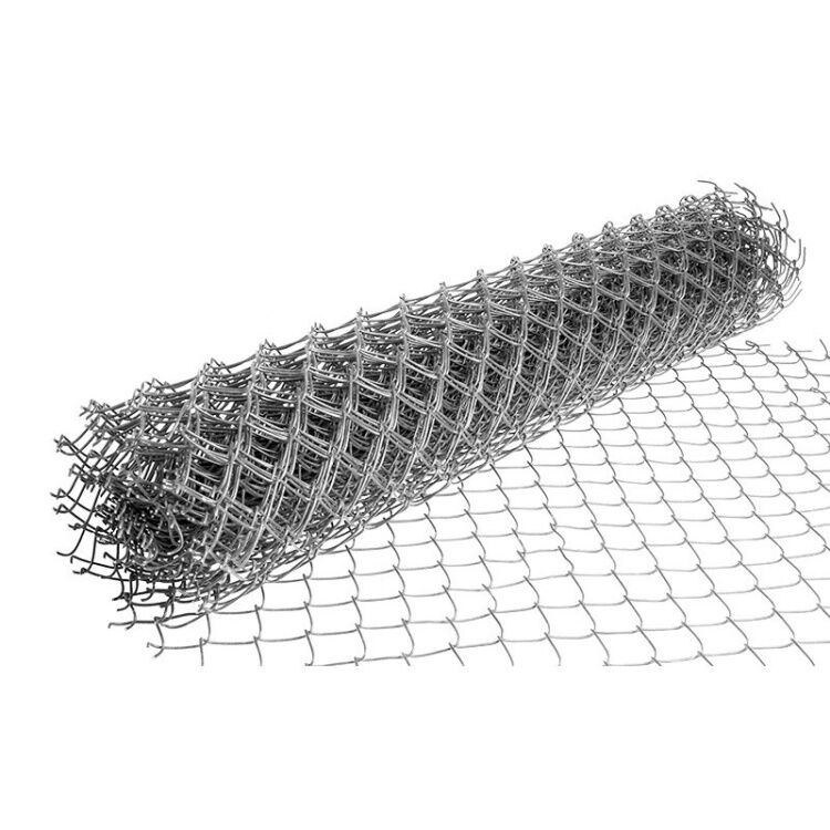 Сетка стальная плетеная одинарная с полимерным покрытием 50х50х1,4 мерной длины h1.8м L10м