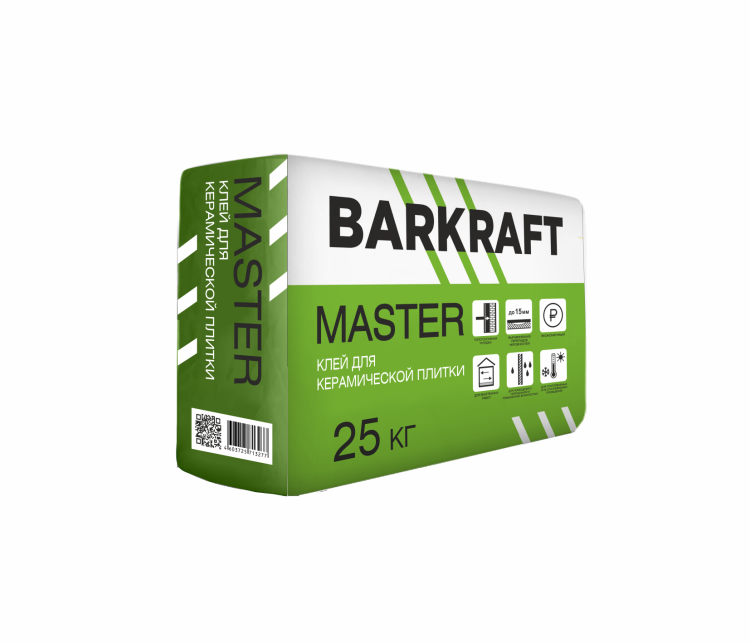 Клей MASTER для керамической плитки для внутренних работ BARKRAFT
