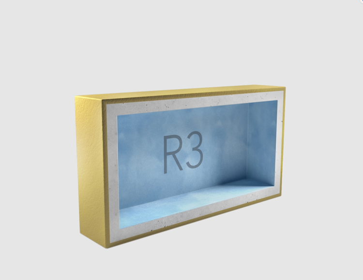 Подрозетник АкустикГипс Бокс (AcousticGyps Box) R3 (120мм х 270мм х 45мм)