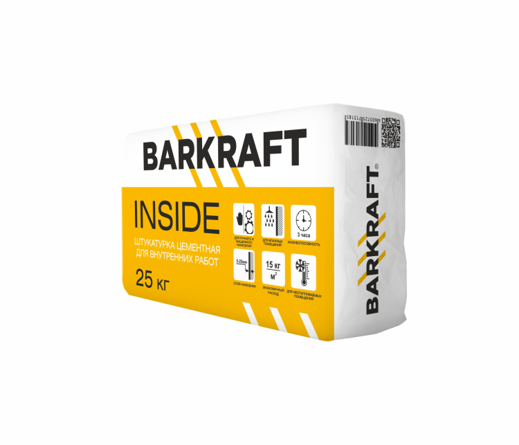 Штукатурка BARKRAFT цементная INSIDE 25 кг/56шт