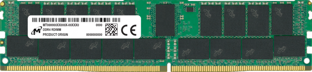 Оперативная память Micron Micron MTA36ASF8G72PZ-3G2B2/64GB Registered/ PC4-25600 DDR4 RDIMM-3200MHz DIMM/в комплекте 1 м