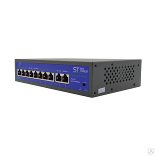 Источник питания ST-S88POE(2G/120W/A), Switch POE 8-ми портовый для обеспечения проводных сетей нап 