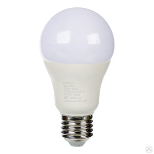 FORZA Лампа светодиодная A60 14W, E27, 1250lm 4000К #1