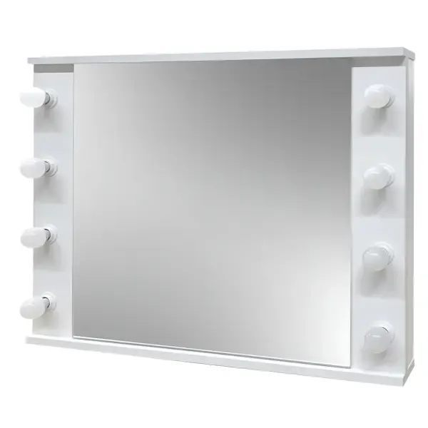 Зеркало с подсветкой «Шарм 2» 80x10x63 см белое