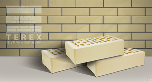Кирпич Калуга "Тerex" (Терекс) керамический одинарный М-175 желтый сахара (480 шт/уп) #1