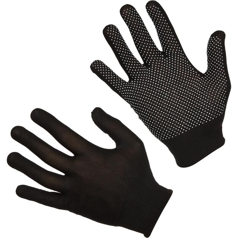 Перчатки защитные нейлоновые с ПВХ покрытием черные (13 класс, универсальный размер, 12 пар в упаковке) NoName