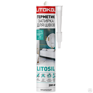 Герметик санитарный силиконовый LITOKOL LITOSIL Прозрачный (картридж 280 мл.) 