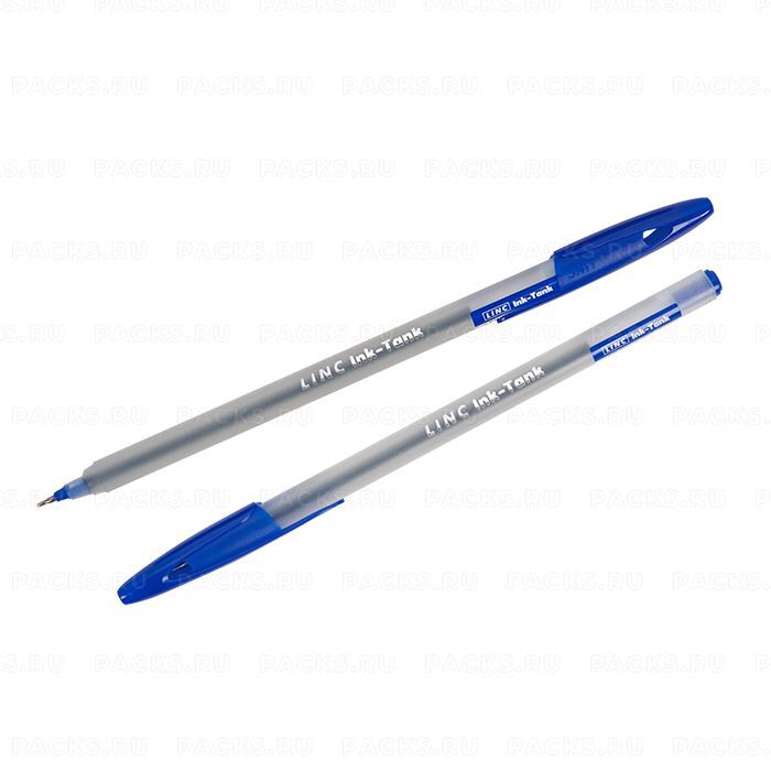 Ручка шариковая синяя 0,6мм игольчатый наконечник Link INK TANK 1/50