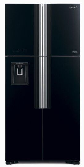 Двухкамерный холодильник Hitachi R-W660PUC7 GBK черное стекло