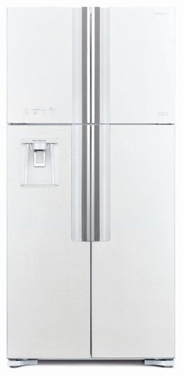 Двухкамерный холодильник Hitachi R-W660PUC7 GPW белое стекло