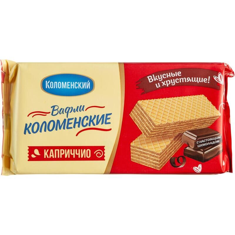 Вафли Коломенские Каприччио с шоколадом 200 г Коломенское