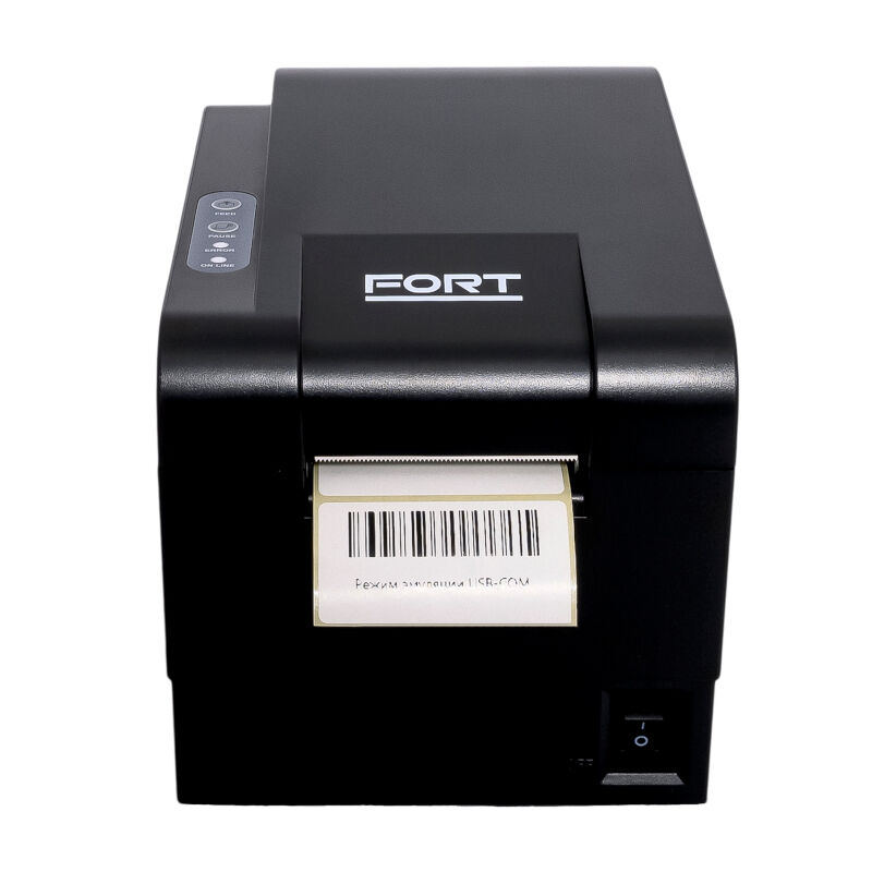 Принтер этикеток FORT FT-23DTB (термо, 203dpi, USB) черный ФорТ