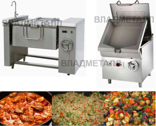 Промышленная электрическая сковорода приготовления блюд кулинарии для общепита, предприятий общественного питания 