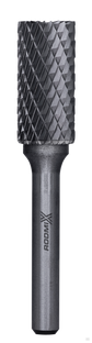 Твердосплавная борфреза по металлу тип В цилиндрическая с торцевыми зубьями 12х25 М06 мм двойная крупная насечка ZX #1