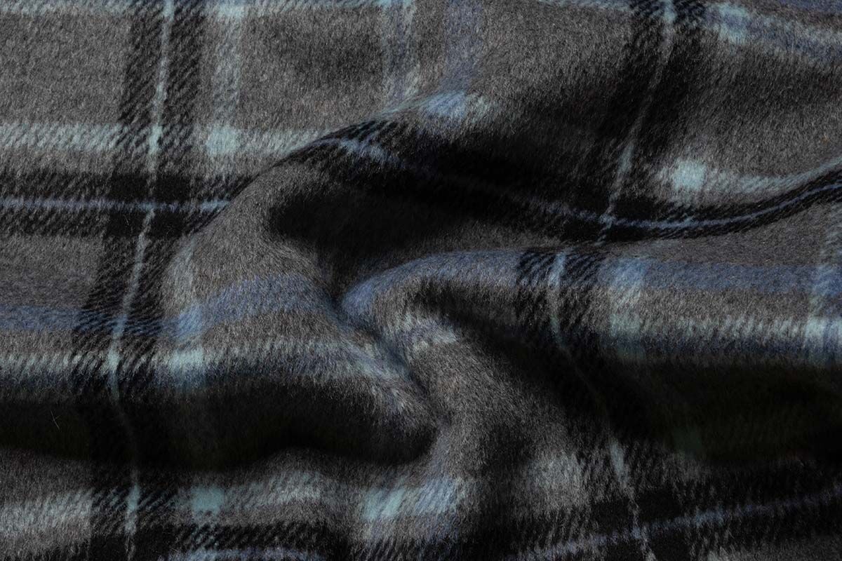 Ткань пальтовая ONEGA Grey/Biruza