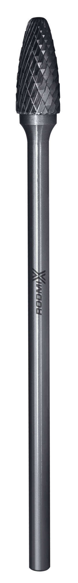 Твердосплавная борфреза по металлу тип F параболическая удлиненная 6х18 L150 М06 мм двойная насечка