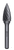 Твердосплавная борфреза по металлу тип G параболическая с точечным торцом 20х25 М06 мм двойная насечка #1