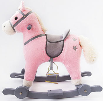 Лошадка каталка-качалка Amarobaby (Prime), с колесами, розовый, 63x35x60 см AMARO-28P-R0 (Prime) с колесами розовый 63x3