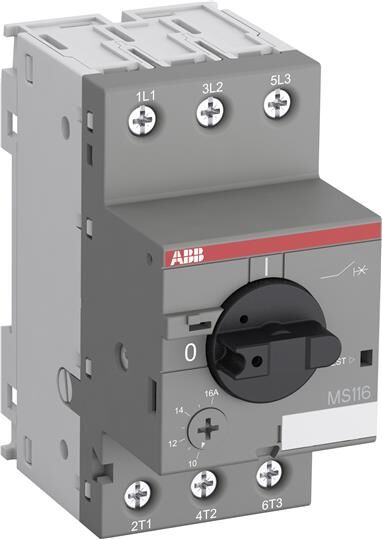 Автомат защиты электродвигателей ABB MS116-6.3 (4,0-6,3А)